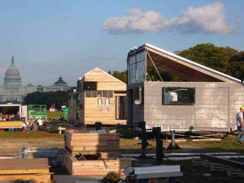 A BuildingsNEXT competition house constructed on the National Mall in Washington, D.C.