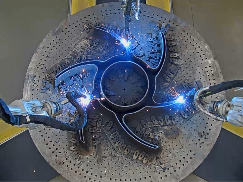 Researchers at the DOE Manufacturing Demonstration Facility at Oak Ridge National Laboratory demonstrate the advanced materials and manufacturing capabilities of wire arc additive manufacturing for rapid prototyping and development of hydropower components. 