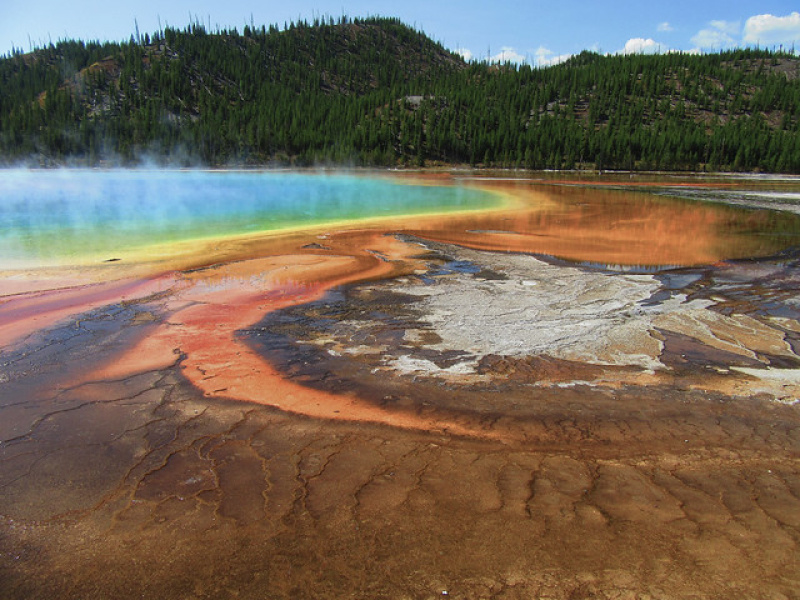 Grand Prismatic Colors, Midway Geyser Basin, Yellowstone Park