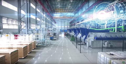 A smart manufacturing facility.