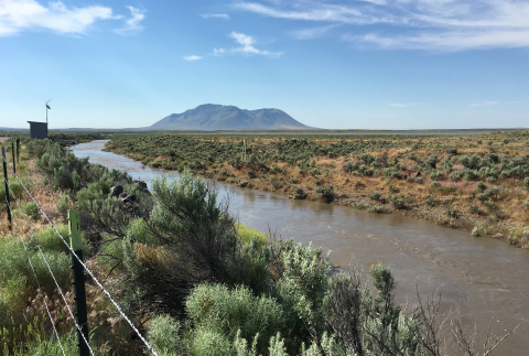 The Big Lost River flows during the ICP CAB's archaeological tour, June 2017 The Big Lost River flows during the ICP CAB's archaeological tour, June 2017