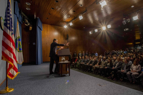 Secretary Perry town hall