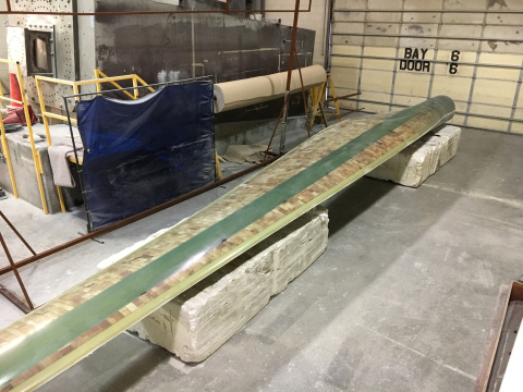 Blade 0, pictured above, is the first wind blade manufactured from a 3D-printed mold through a partnership between the Advanced Manufacturing Office, Wind Energy Technologies Office, national labs, and private sector partners