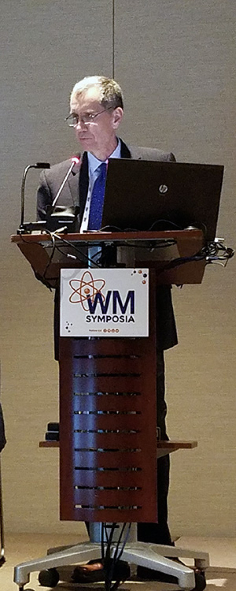 Brian Vance, the manager of the EM Office of River Protection, speaks at this year’s Waste Management Symposia.