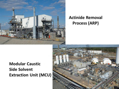 The Actinide Removal Process/Modular Caustic Side Solvent Extraction Unit (ARP/MCU) facilities.