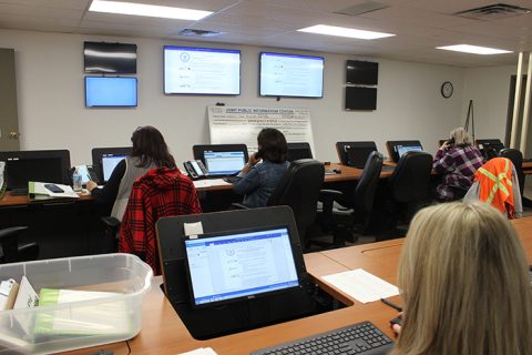 The upgraded Joint Information Center is located at Miracle City Academy, a private school located just north of the Portsmouth Site.  