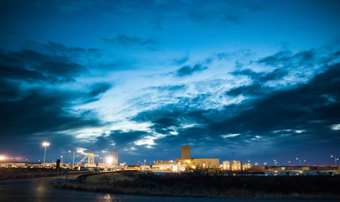 Waste Isolation Pilot Plant (WIPP) night shot.
