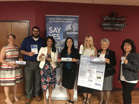 Human resources representatives from CH2M HILL Plateau Remediation Company (CHPRC) and Mission Support Alliance (MSA) attended a recognition ceremony for hiring veterans.
