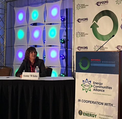 EM Assistant Secretary Anne White addressed this year’s National Cleanup Workshop during a Q&A session titled, “Ensuring Continued Progress at EM Sites.” 