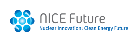 Text with a circle logo that says NICE Future initiative