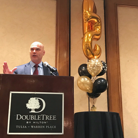Photo of Assistant Secretary Walker speaking at the SWPA 75th anniversary celebration
