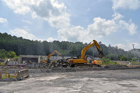 After the Toxic Substances Control Act Incinerator demolition at the Oak Ridge Site: The facility treated more than 35 million pounds of waste during its 18 years of operations. Crews completed the project in September.