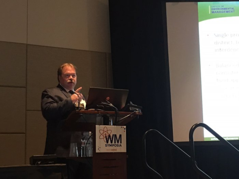 Portsmouth/Paducah Project Office Manager Robert Edwards led presentations at the 2019 Waste Management Symposia on progress being made at the EM cleanup sites in Ohio and Kentucky