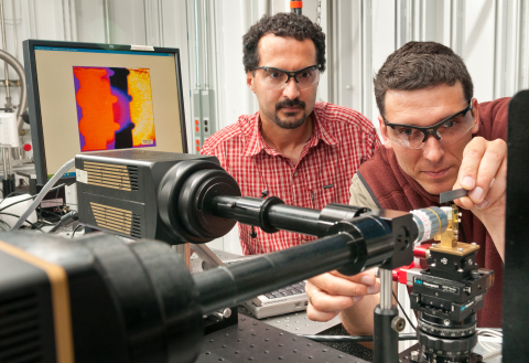 Scientists from Argonne and Los Alamos National laboratories study crack formation in glass using a "shock gun" for high pressure studies at the 32-ID-B beamline at the Advanced Photon Source at Argonne.