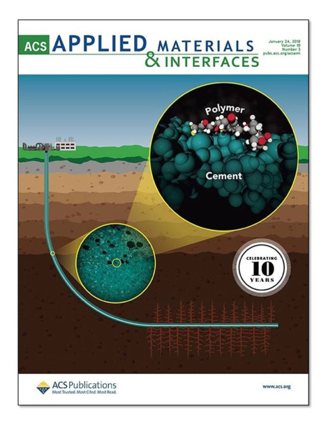To determine key behaviors in a self-healing material—a composite of cement and a polymer—for underground wells, researchers built a simulation that explained molecular-level interactions.