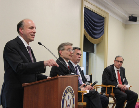 DOE Under Secretary for Science Paul Dabbar addresses the audience during last week’s panel discussion for the House Nuclear Cleanup Caucus.