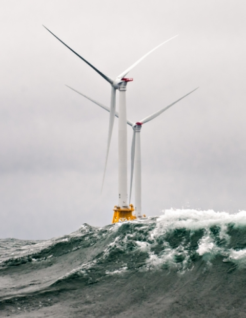 Offshore wind farm off Rhode Island.
