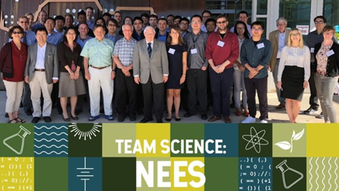 Working together, the NEES team has made notable discoveries about nanoscale electrochemistry and architectural design of energy storage materials. Working together, the NEES team has made notable discoveries about nanoscale electrochemistry and architectural design of energy storage materials.