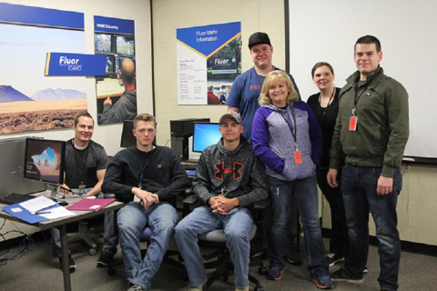 Fluor Idaho employees who recently graduated from the College of Eastern Idaho’s Radiation Protection Program, from left: Michael Woolf, Kyler Albertson, Brett Waymire, Michael Charboneau, Lana Twitchell, Lesleigh Martin, and David Hollobaugh.