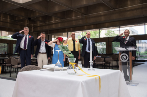 EnergyVets resource group perform the Fallen Comrade Table ceremony