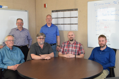 EM Richland Operations Office contractor Mission Support Alliance staff, from left, Chris Evans, Steve Metzger, John Rider, Paul Gravelle, Duncan Nisbett, and Dave Kucera, all helped overhaul the required reading program used across the Hanford Site.