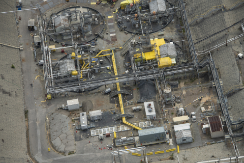 An aerial view of the Savannah River Site's Tank Closure Cesium Removal demonstration.