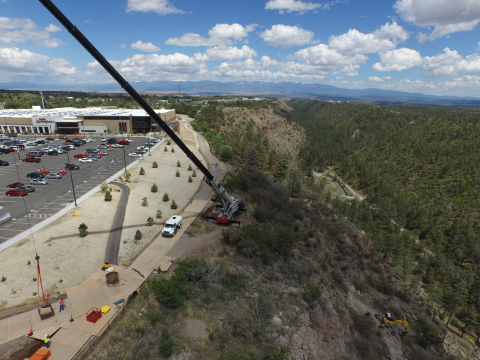 Soil cleanup near Smith's Marketplace in Los Alamos completed in 2015.