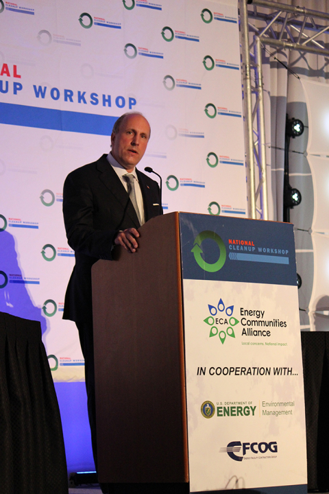 Under Secretary for Science Paul Dabbar speaks to nearly 800 EM stakeholders at this year's National Cleanup Workshop.