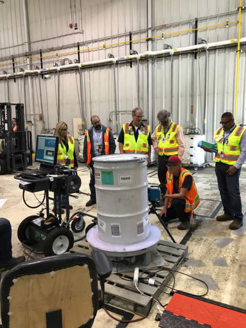Fluor Idaho deployed a system to characterize the contents of some containers at the Advanced Mixed Waste Treatment Project by measuring their dimensions and entering them into a computer program. 