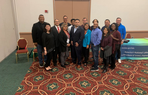 Staff from various National Laboratories and program offices conducted outreach at AISES in 2019. Staff from various National Laboratories and program offices conducted outreach at AISES in 2019.