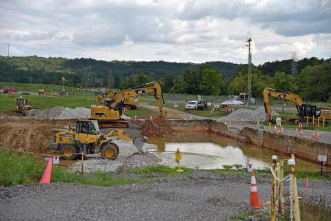 Oak Ridge crews remediate the K-1203 complex site after demolishing structures there.