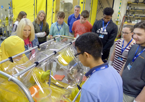 Local high school students who visited Savannah River Site during Nuclear Science Week were challenged to learn more about the properties of radiation by completing tasks that simulate actual working conditions.
