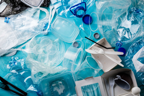 Photo of different types of plastic waste.