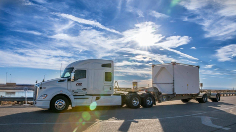 The first Transuranic Package Transporter Model 3 cask shipped in six years recently arrived at EM's Waste Isolation Pilot Plant.