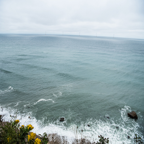 Image of water around an island.