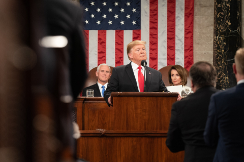 President Trump at the State of the Union.