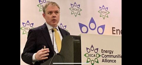 EM Senior Advisor Ike White delivers remarks to the annual conference of the Energy Communities Alliance.