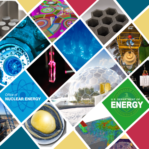 collage of nuclear science photos