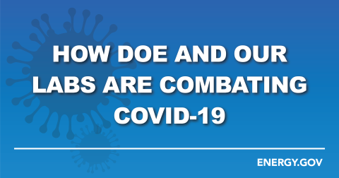 How DOE and National Labs are combatting coronavirus twitter banner