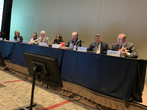 The Savannah River Site (SRS), celebrating its 70th anniversary this year, was featured at the Waste Management Symposia. A panel of site and community leaders highlighted the site’s history and accomplishments. From left, panel co-chairs Amy Boyette of S