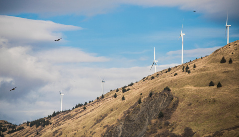 Photo of wind turbines in Kodiak.