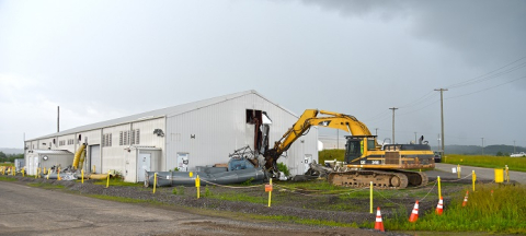 Demolition begins on Building K-2500-H. The facility was located near the massive K-25 gaseous diffusion building and supported demolition efforts for that project.