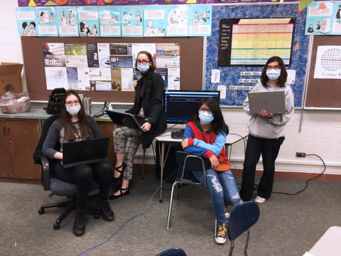 a four-girl team from Skyline High School in Idaho Falls overcame quarantine and equipment issues to finish 29th in Girls Go CyberStart INL GirlsGoCyberStart Team