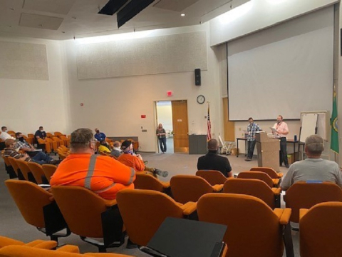 The emergency preparedness team at the EM Hanford Waste Treatment and Immobilization Plant held its first Hazardous Facility Emergency Response Organization tabletop drill recently.