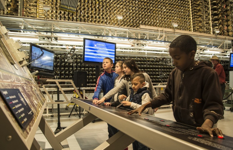 In this 2016 photo, schoolchildren explore the B Reactor, a popular field trip destination for elementary, middle, and high schools.
