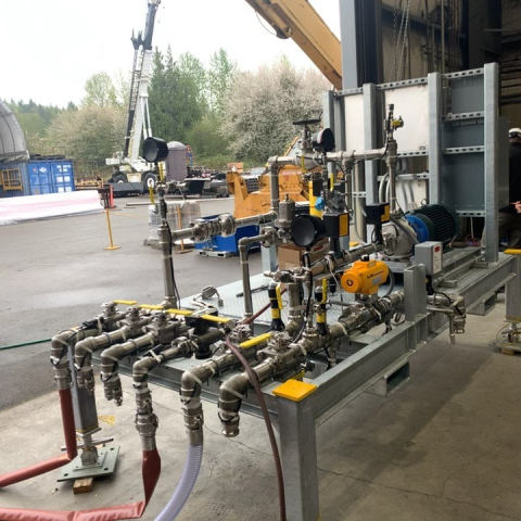A factory acceptance test for a Savannah River Remediation equipment procurement was completed remotely instead of in-person at the manufacturer’s site due to COVID-19 travel restrictions.