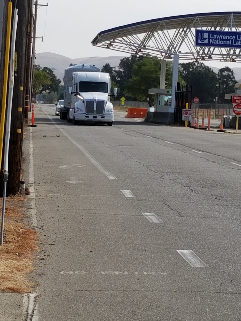 The Waste Isolation Pilot Plant mobile loading team processes a recent transuranic waste shipment from Lawrence Livermore National Laboratory.