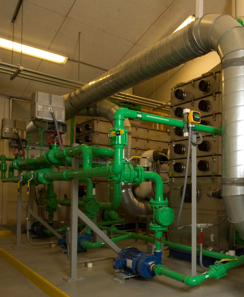 Equipment used for treatment of a groundwater plume containing trichloroethylene beneath the Test Area North facility at the Idaho National Laboratory Site.