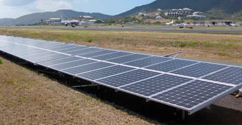 A photo of solar panels.
