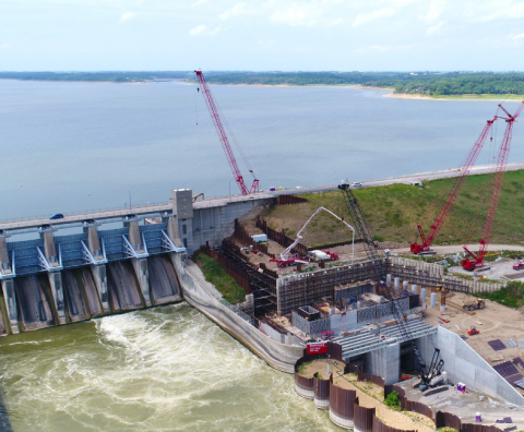 Photo of hydropower in action.